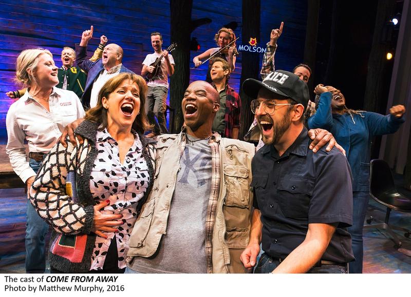 The cast of COME FROM AWAY