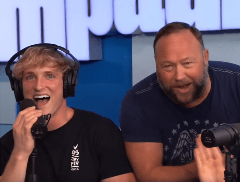 Logan Paul And Youtube S Conspiracy Theory Problem On The Media - conspiracy theorist alex jones visits logan paul s youtube podcast youtube