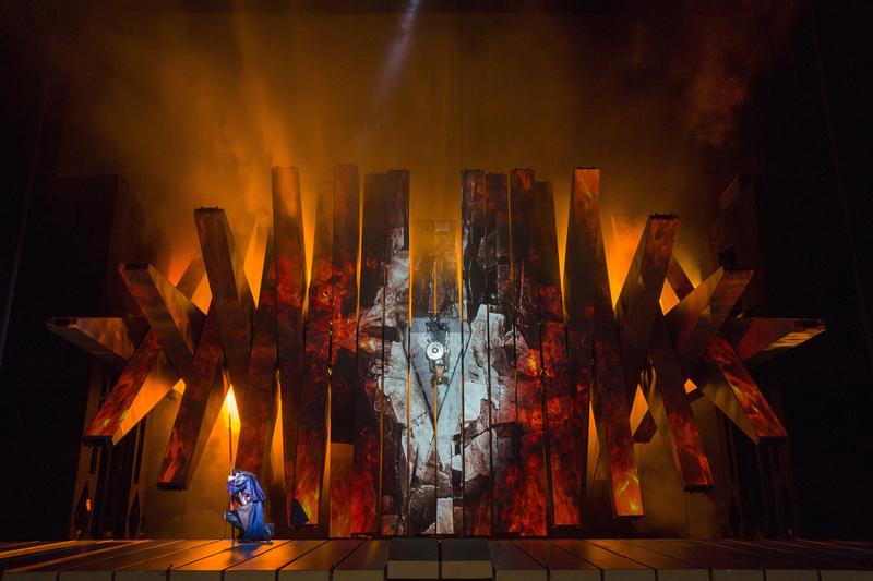 A scene from Act III of Wagner's "Die Walküre."