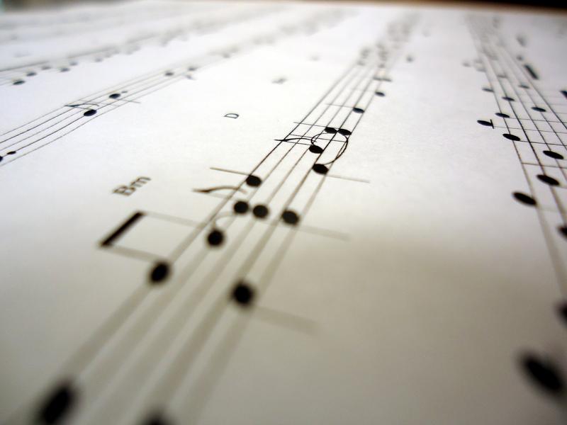 Sheet music for "Still Alive", great song.