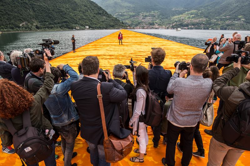 Christo in a scene from Walking on Water
