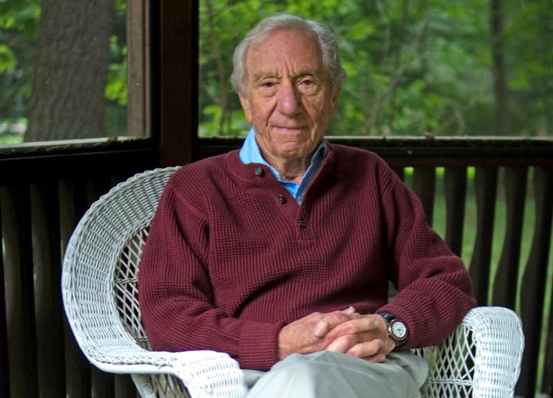 his June 16, 2005 file photo shows aAuthor A. E. Hotchner, a biographer and friend of the late novelist Ernest Hemmingway, on the porch of his home in Westport, Conn.