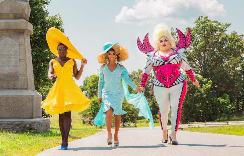 Caldwell Tidicue (Bob the Drag Queen), D.J. Pierce (Shangela), David Huggard (Eureka O’Hara)