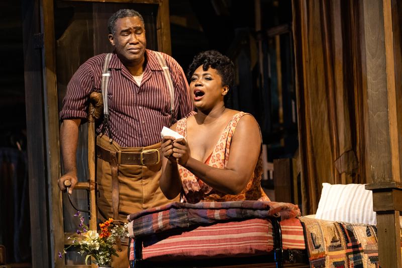 Eric Owens as Porgy and Angel Blue as Bess in the Gershwins' "Porgy and Bess."