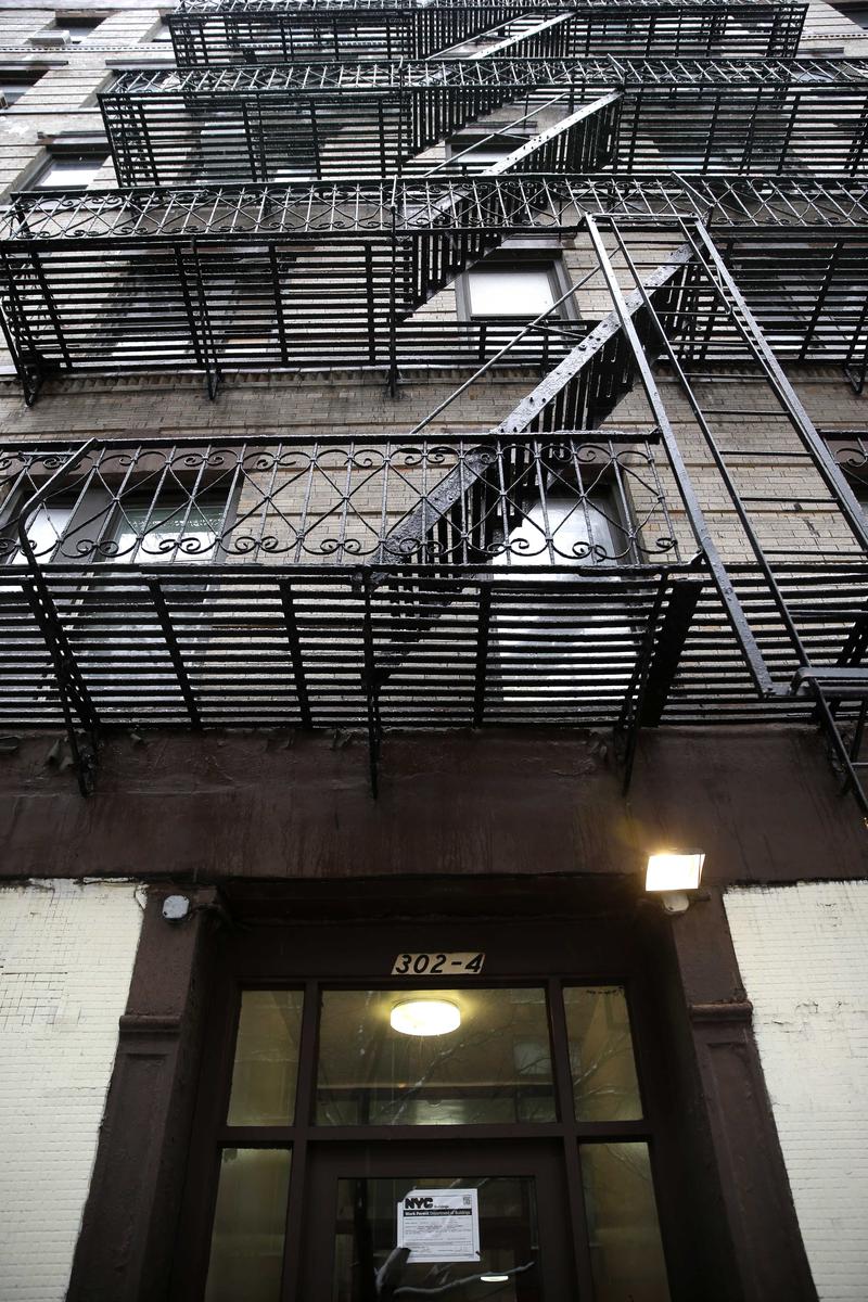 An apartment building at 320 Mott St. is seen in New York, Wednesday, Feb. 5, 2014.