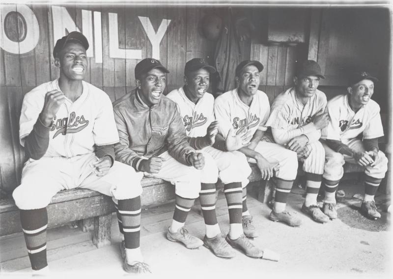 The Newark Eagles in the dugout in 1936, from the documentary "The League."