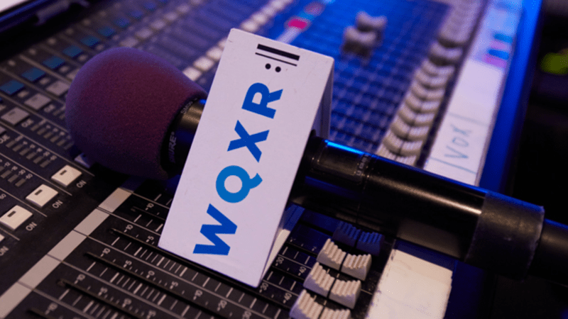 WQXR mic in the studio