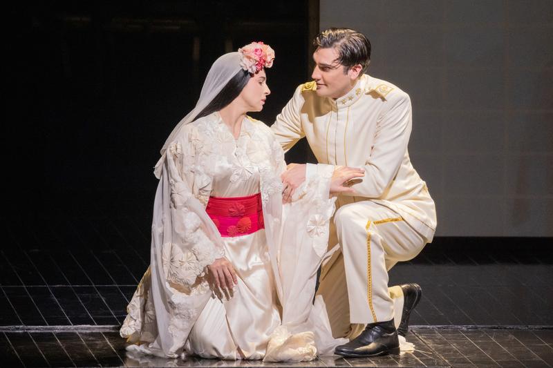 Asmik Grigorian as Cio-Cio-San and Jonathan Tetelman as Pinkerton in Puccini's "Madama Butterfly." 
