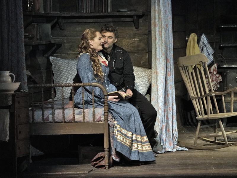 Eva-Maria Westbroek as Minnie and Jonas Kaufmann as Dick Johnson in Puccini's "La Fanciulla del West." 