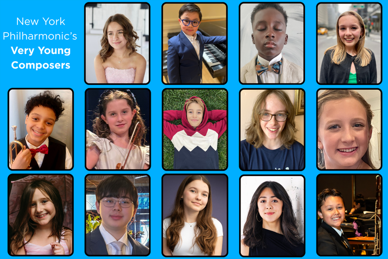 The fourteen young composers in NY Philharmonic's Very Young Composers Program