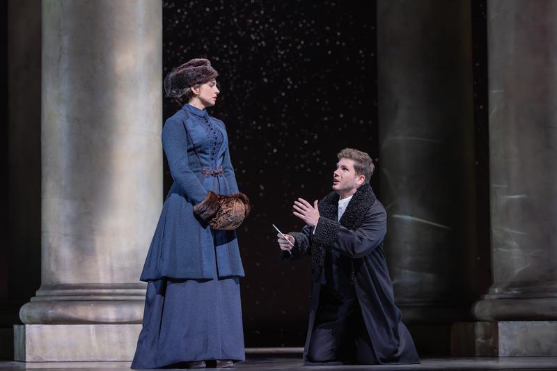 Asmik Grigorian as Tatiana and Iurii Samoilov in the title role of Tchaikovsky's "Eugene Onegin."