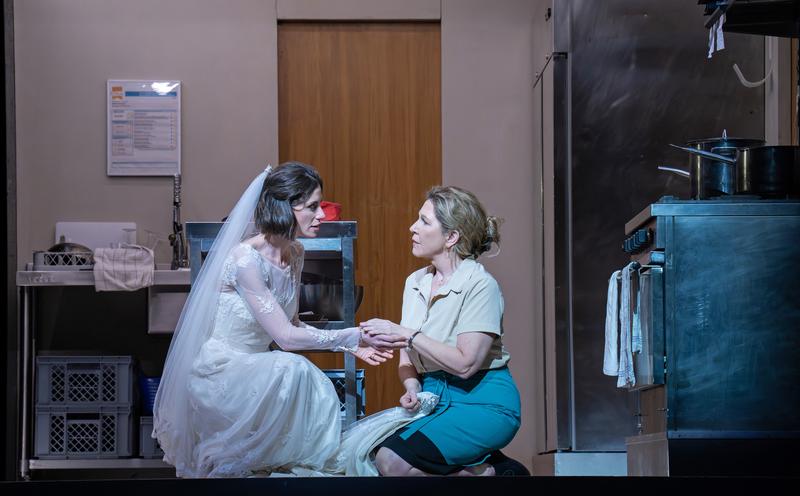 Jacquelyn Stucker as the Bride and Joyce DiDonato as the Waitress in Saariaho's "Innocence."
