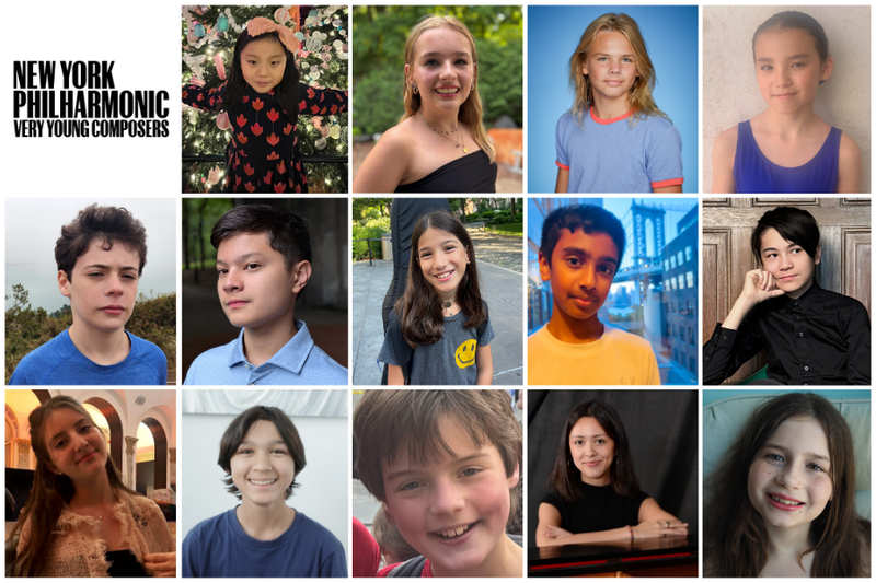 The fourteen young composers in NY Philharmonic's 2026 Very Young Composers Program 
