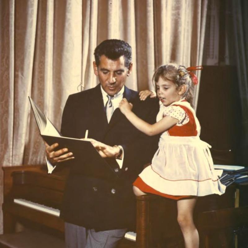 Leonard and Jamie Bernstein in 1957.