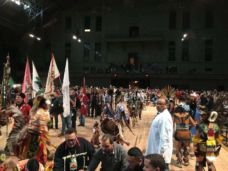 Hundreds of people from more than 100 indigenous groups gathered at the Park Avenue Armory for the first Lenape Pow Wow in Manhattan since the 1700s.