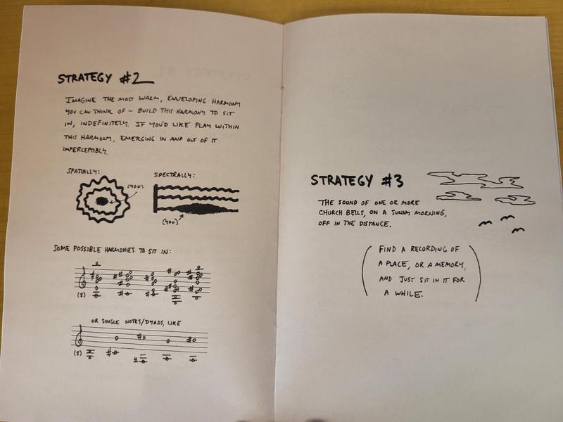 A leaf from Calming: A Book of Strategies 