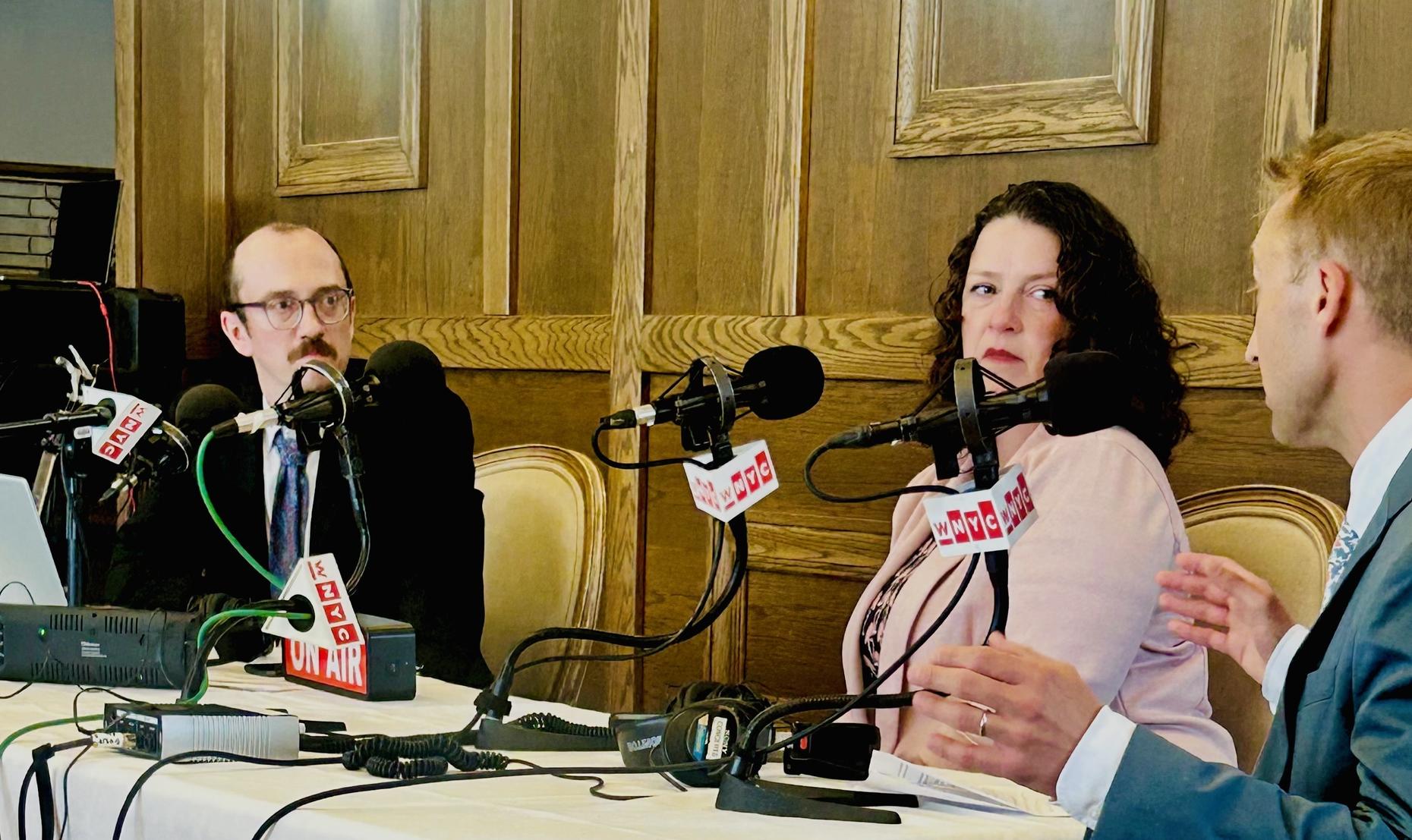 Sean Carlson and guests in conversation during broadcast