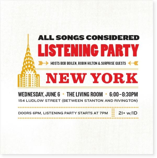 All Songs Considered Listening Party Soundcheck Wnyc Studios