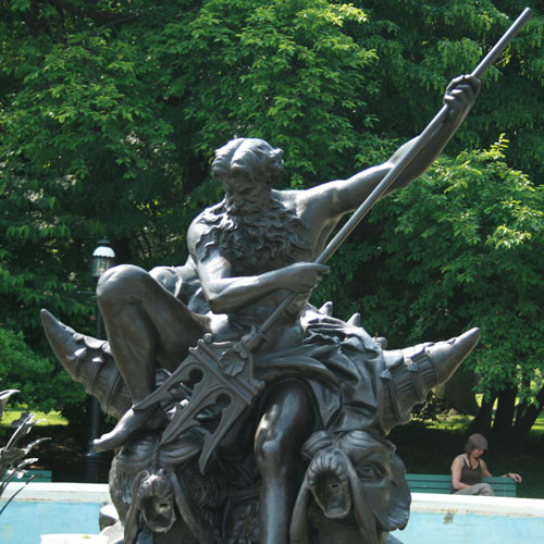 The "Neptune Fountain" at the Snug Harbor Cultural Center in Staten Island.
