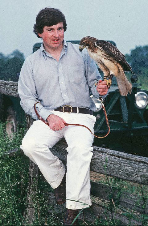Peter Devers and his Red-Tailed Hawk, Wyvern, his friend and companion for 27 years.