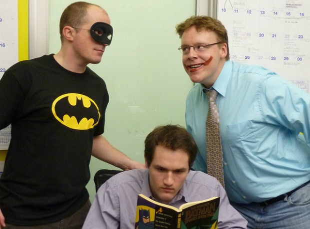 Josh Mertz, Harrison Unger, Ed Lane in "Batz."