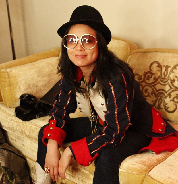 T.V. Carpio in her dressing room at "Spider-Man: Turn Off the Dark."