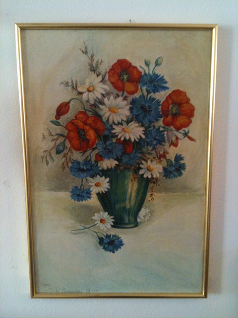 Early Ovartaci painting of flowers