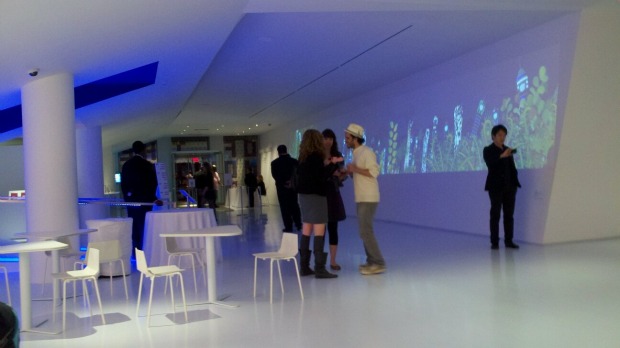 Is this the museum's front atrium or the inside of a spaceship? The museum's design fit perfectly with the party's theme