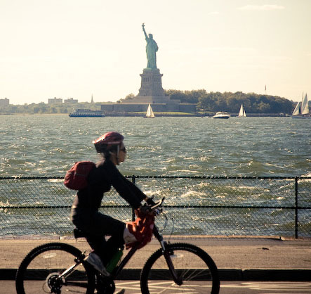 Biking on Governors Island
