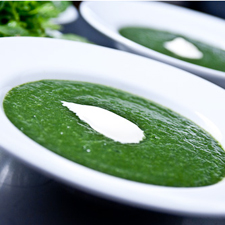 Sunchoke Ramp and Nettle Soup