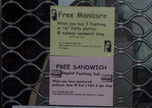 Signs spotted on Second Avenue and East 92nd Street
