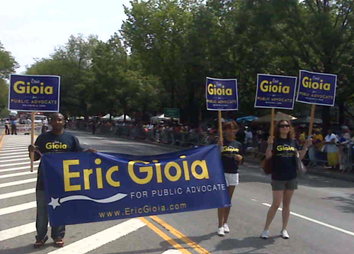 Gioia leads his field in fundraising but opted for one of the less impressive displays of political might.