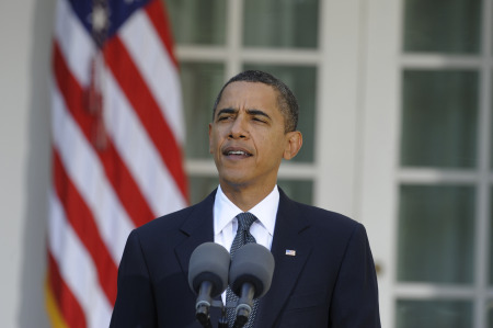 Obama speaking about winning Nobel Prize (JEWEL SAMAD/AFP/Getty Images) 