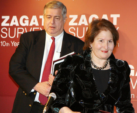 Tim Zagat and his wife Nina, co-founders of Zagat Survey (KAZUHIRO NOGI/AFP/Getty Images) 