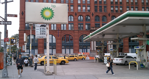 BP station in SoHo (Photo by Kate Hinds)
